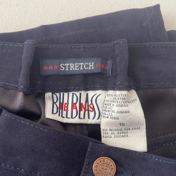 Bill Blass Jeans Stretch Navy Pants Size 10 - Picture 4 of 6